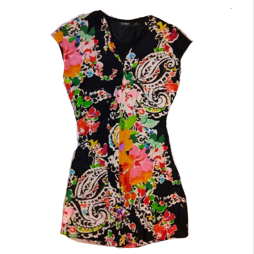 Ralph Lauren NWOT Lauren Paisley Floral Dress